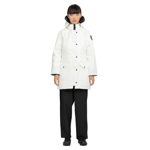 CANADA GOOSE Parka lungo Parka Donna lungo Trillium con bottoni Bianco - Francavilla Moda